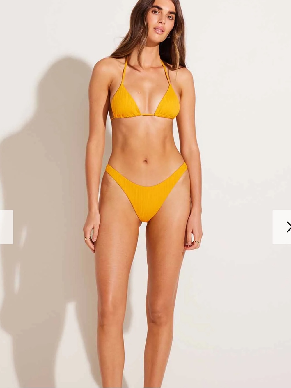 Vitamin A California High Leg Bottom - Sunflower Rib